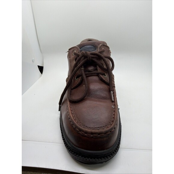 Mens Size 11.5 Hush Puppies Professionals Steel Toe Brown Leather Work Shoe - Picture 3 of 16